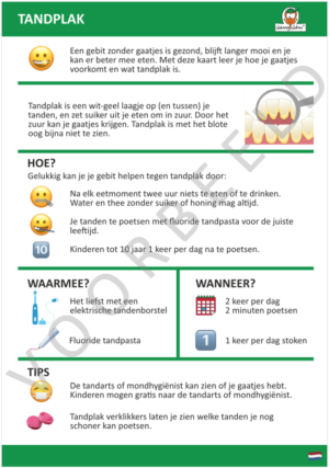 Themakaart - Tandplak (50 stuks) (incl.BTW)